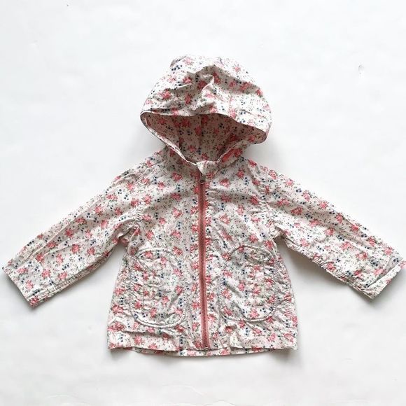 Zara Other - Zara floral print hooded light jacket VGUC 9-12m